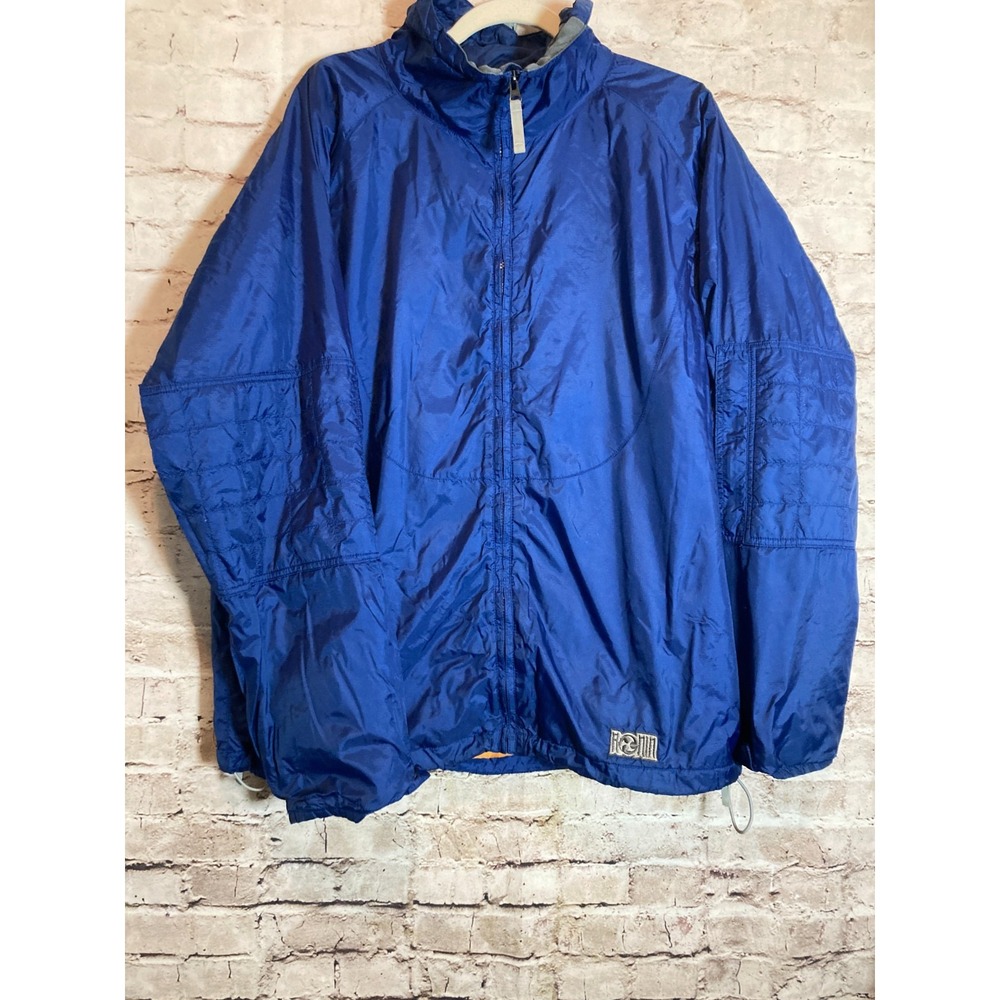 Burton Ronin Jacket Mens Large Navy Blue Ski Snowboard Full Zip Vents RARE
